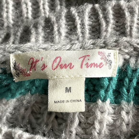 NWOT! It’s Our Time Gray Slouchy Sweater. Size Medium. - Picture 3 of 4